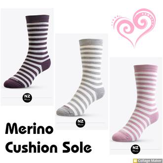 SOCKS Merino Stripe Crew Cushion Sole - women